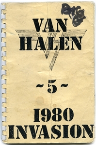 Van Halen 1980 World Invasion Part 5 Tour Itinerary Issued To Gregg Emerson
