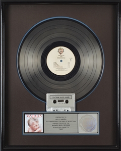 Van Halen 1984 RIAA Platinum Sales Award Presented To Nick DAndrea