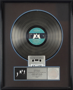 Van Halen 1988 OU812 RIAA Platinum Sales Award Presented To Nick DAndrea - Photo of Eddie Presenting Award