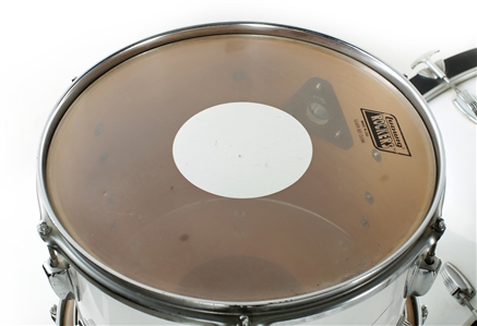 Van Halen 1990 Alex Van Halen Signed, Owned, & Runaround Music Video Used White Ludwig Drumkit w COA