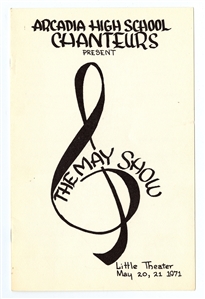Van Halen 1971 Arcadia High School May Show Program with Alex Van Halen & Mark Stone With COA