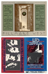 Led Zeppelin 1969/1970 Lot of 2 Bill Graham Presents Postcards