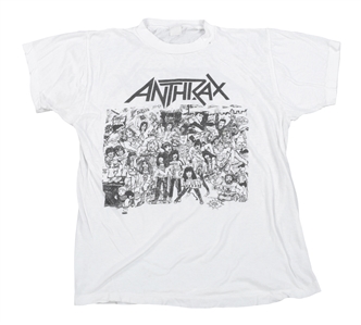 Anthrax 1985 Dan Spitz Worn Charlie Benante Designed No Frills T-Shirt