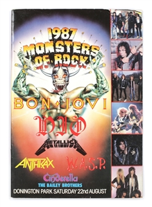 Anthrax 1987 Dan Spitz Owned Monsters of Rock Donington Park Festival Concert Program