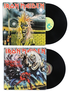 Iron Maiden 1980/1982 Dan Spitz Owned Iron Maiden/Number of the Beast Lot of 2 LPs