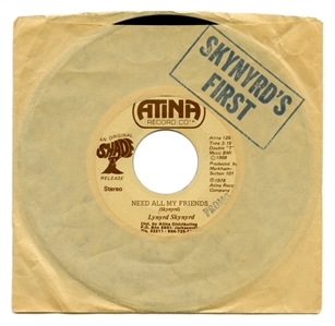 Lynyrd Skynyrd 1978 Shade Tree Records ATINA 45rpm Single Reissue