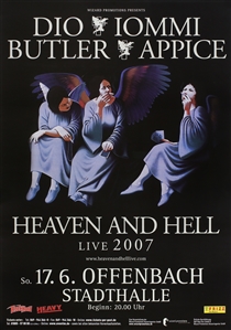 Heaven & Hell Black Sabbath 2007 Offenbach Germany Concert Poster