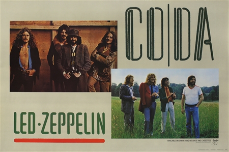 Led Zeppelin 1982 Coda USA Promotional Poster