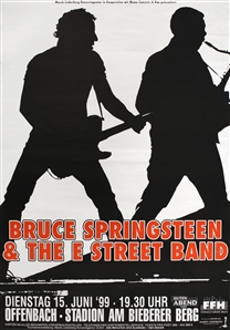 Bruce Springsteen 1999 Reunion Tour Offenbach Germany Concert Poster