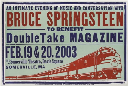 Bruce Springsteen 2003 Intimate Evening Concert To Benefit Double Take Magazine Poster