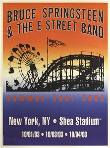 Bruce Springsteen 2003 Summer Tour New York CIty Concert Poster