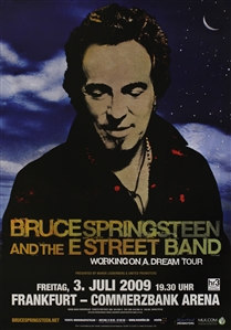 Bruce Springsteen 2009 Working On A Dream Frankfurt Germany Concert Poster