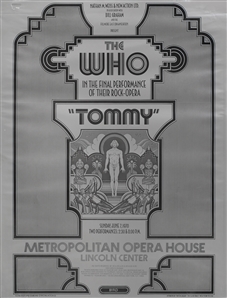 The Who 1970 Tommy At The Metropolitan Opera House Lincoln Center Poster