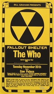 The Who 1973 Fallout Shelter San Francisco Concert Poster