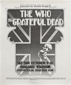 The Who 1976 Day On The Green Poster Signed By Randy Tuten