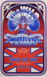 The Who 1969 Tommy Fillmore East Byrd Concert Poster