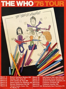 The Who 1976 By Numbers Tour Poster
