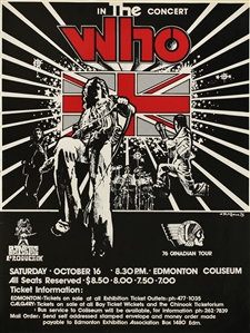 The Who 1976 Edmonton Canada Concert Poster