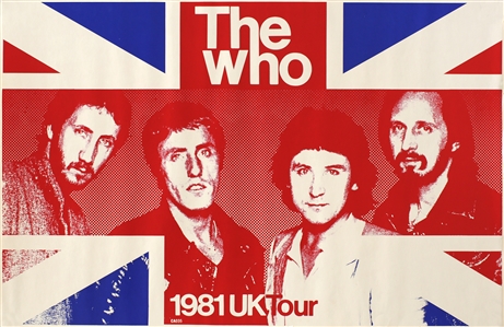 The Who 1981 U.K. Tour Poster With Union Jack