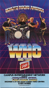 The Who 1982 Schlitz Promotional Poster With TV Offer