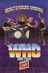 The Who 1982 Schlitz Sponsored Tour Poster