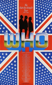 The Who 1989 Kids Are Alright Tour Multi-Date U.S. Artist Signed Poster