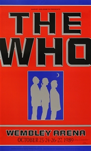 The Who 1989 Kids Are Alright Tour London Artist Signed Concert Poster
