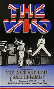 The Who 1990 Hall Of Fame Induction Artist Signed Poster