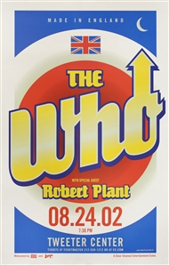 The Who 2002 Summer U.S. Tour Tinley Park Concert Poster