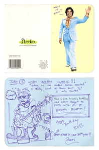 Rob Zombie 2004 Boom Boom Birthday Card To John5 With Handdrawing & Provenance