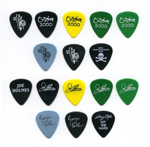 Ozzy Osbourne 2000s Lot of 8 Guitar Picks w/COA