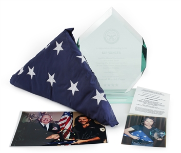 Winger 2006-2008 "Blue Suede Shoes" Award, Flag & Photo