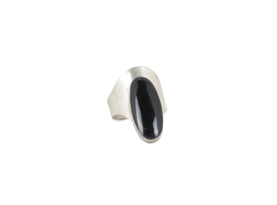 Kip Winger Owned & Used 1986 Silver Ring With Black Stone