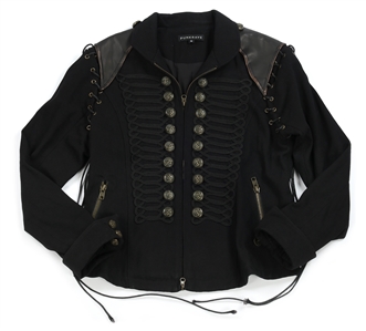 Kip Winger Owned & Worn Black Frogged-Front Punkrave Signed Jacket