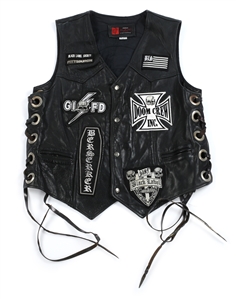 Black Label Society 1999-2013 Nick Catanese Owned, Stage Worn & Autographed BLS Leather Vest With COA