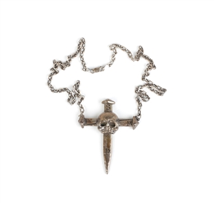 Black Label Society 2010 Nick Catanese Owned & Stage Worn Custom 3 Nail Cross & Chain With COA