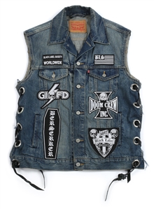Black Label Society 2013 Unblackened Nick Catanese Owned, Stage Worn & Autographed BLS Demin Vest With COA
