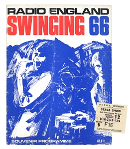 Radio England 1966 Swinging 66 Package Tour Souvenir Programme & Ticket