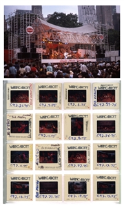 Bob Marley 1975 Lot of 16 Color Positive Slides Live at The Schaefer Music Festival With Transfer Rights