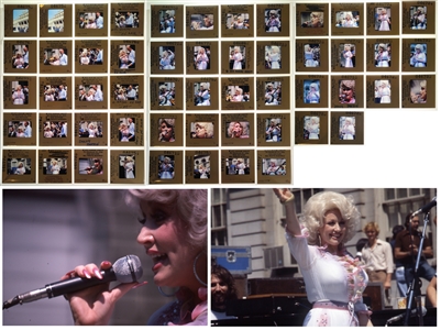 Dolly Parton 1978 Lot of 54 Color Positive Slides of Dolly Parton With Mayor Ed Koch NYC With Transfer Rights