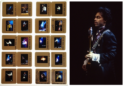 Prince 1981-1986 Lot of 20 Live Color Positive Slides With Transfer Rights