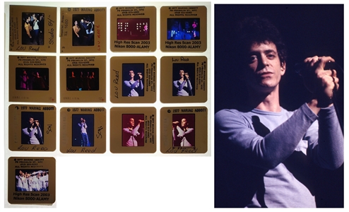 Lou Reed 1976-1977 Lot of 13 Color Positive Slides With Transfer Rights