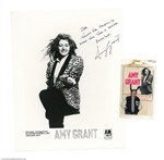 Amy Grant 1986 Unguarded Tour Signed Photo & Laminated Pass