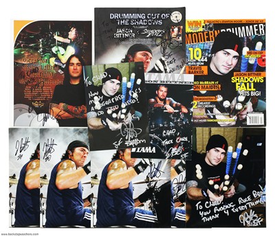 Shadows Fall 2007 - 2013 Jason Bittner Autographed Photos Lot