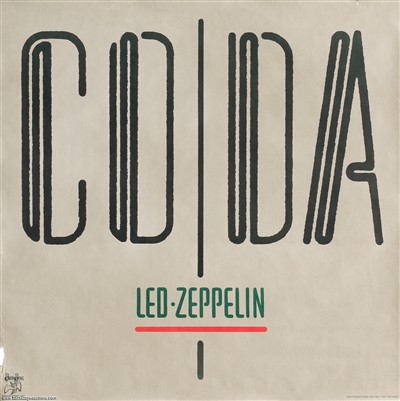 Led Zeppelin 1982 Coda Album Cover Swan Song Promotional Poster