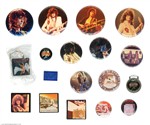 Led Zeppelin 1970s - 1990s Lot of 15 Vintage Buttons, Pin & 2 Keychains