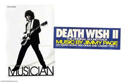 Jimmy Page 1982 - 1988 Lot of 2 Promotional Posters