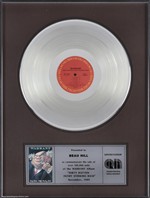 Warrant 1989 Dirty Rotten Filthy Stinking Rich Canada CRIA Platinum Record Award Presented to Beau Hill