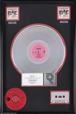 Warrant 1990 Cherry Pie RIAA 2x Platinum Sales Award Presented to Beau Hill 