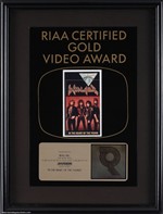 Winger 1990 In The Heart Of The Young RIAA Gold Video Award Presented to Beau Hill